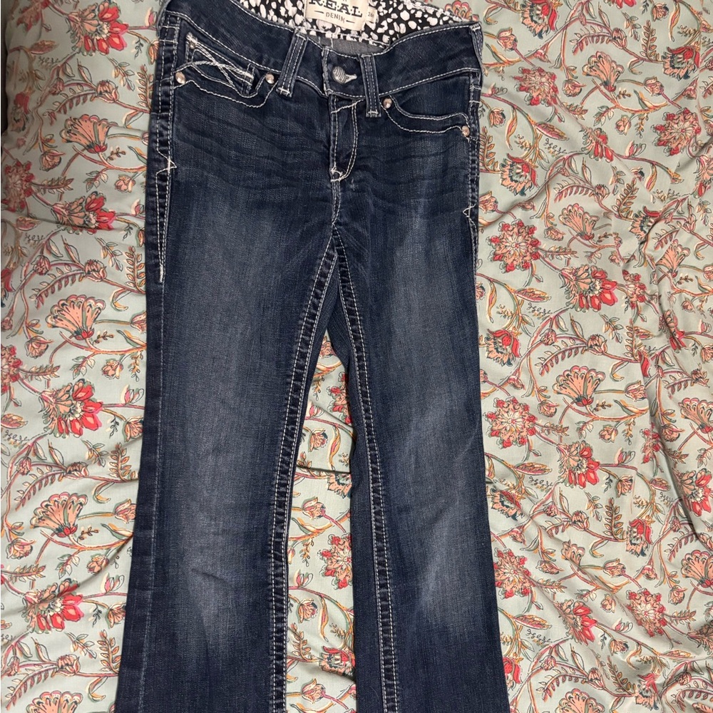Ariat Women's Deep Indigo Boot Cut Jeans - Picture 2 of 4